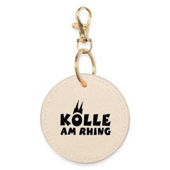 Köln am Rhein - Kölle am Rhing - Runder Schlüsselanhänger - Auster - Vorne