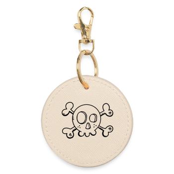 Funny Skull - Skull - Skull - Pirate - Round Keyring - oyster - Front