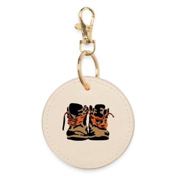 old shoes - Round Keyring - oyster - Front