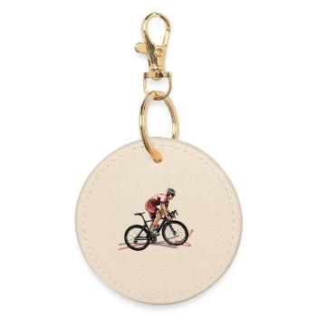 racing bicycle - Porte-clés rond - huître - Devant