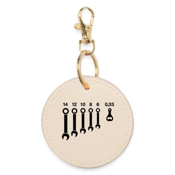 Outils bière bouteille ouvre-porte clé moto - Porte-clés rond - huître - Devant
