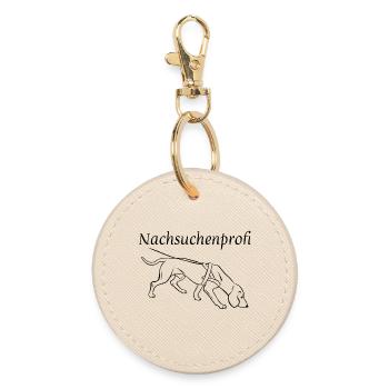 Nachsuchenprofi - Runder Schlüsselanhänger - Auster - Vorne