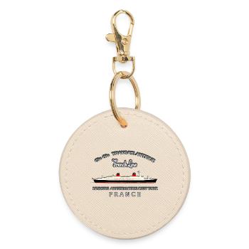 CRUISE SHIP FRANCE - Round Keyring - oyster - Front
