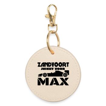 Zandvoort jubelt Max. Speed Rennen # - Runder Schlüsselanhänger - Auster - Vorne