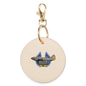 C-46 Commando - Round Keyring - oyster - Front