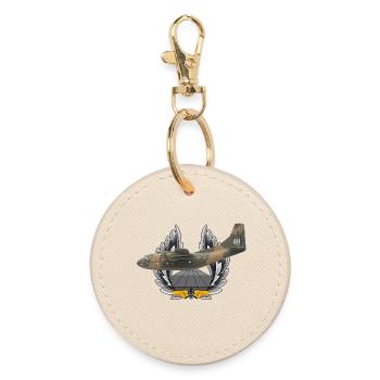 C-123 Provider - Round Keyring - oyster - Front