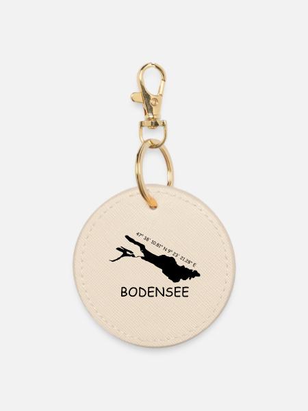Bodensee Koordinaten - Runder Schlüsselanhänger - Auster