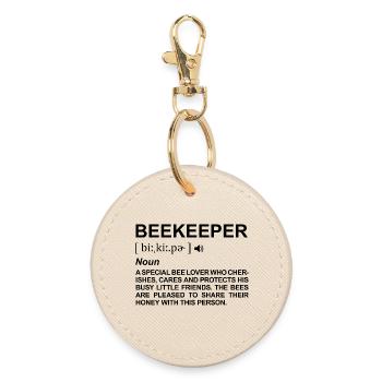 Beekeeper term - Round Keyring - oyster - Front