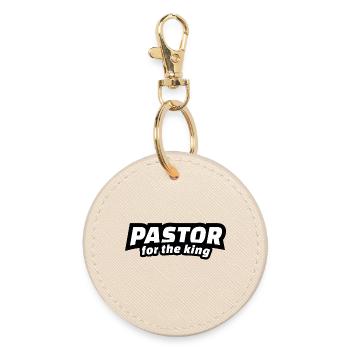 Cadeau pour le pasteur, pour la collection King - Porte-clés rond - huître - Devant