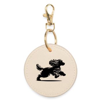 Cocker Spaniel - Porte-clés rond - huître - Devant