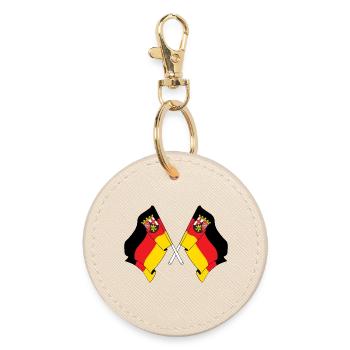 Two flags Rhineland palz - Round Keyring - oyster - Front