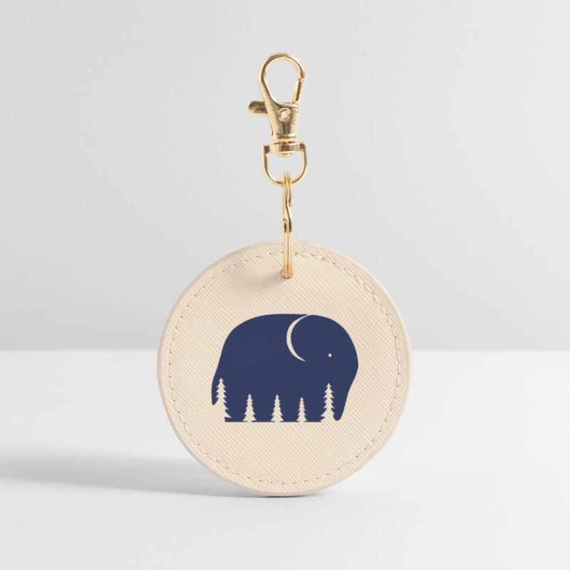 Ein Elefant oder ein Wald in dieser Fun Optical Illusi Runder Schlüsselanhänger