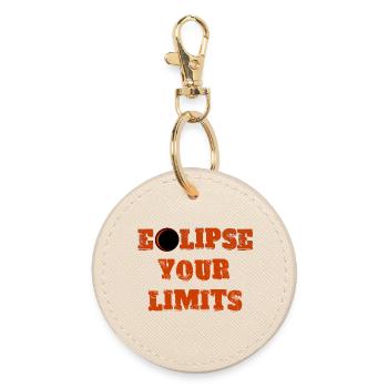 Eclipse your limits 2025 - Round Keyring - oyster - Front