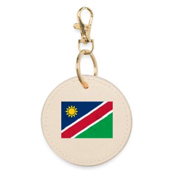 Flagge von Namibia - Runder Schlüsselanhänger - Auster - Vorne
