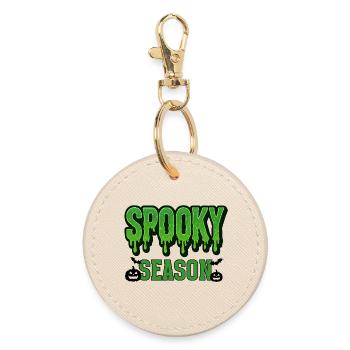 Spooky Season Illustration - Round Keyring - oyster - Front