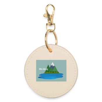 Randonnée Montagne Lac Paysage - Porte-clés rond - huître - Devant