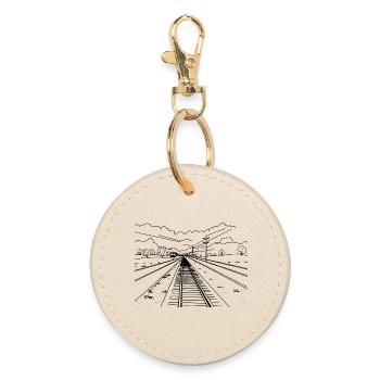Railway Sketch - Round Keyring - oyster - Front