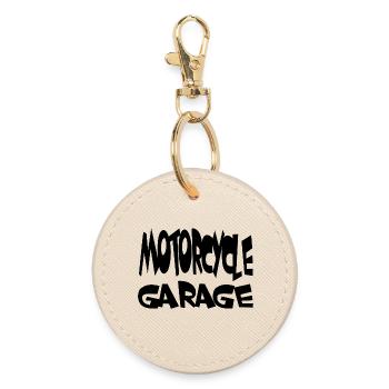 motorcycle - Round Keyring - oyster - Front