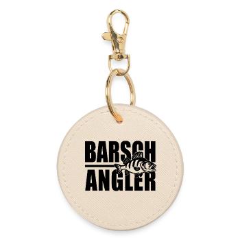 Barsch Angler Barsche Raubfischangeln Flussbarsch - Runder Schlüsselanhänger - Auster - Vorne