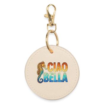 Ciao Bella - Round Keyring - oyster - Front