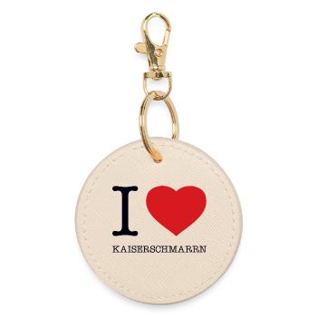 I love Kaiserschmarrn - Round Keyring - oyster - Front