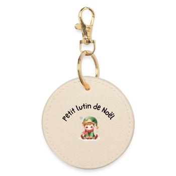 Petit lutin de Noël - Porte-clés rond - huître - Devant