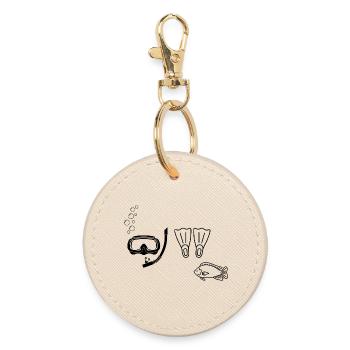 Plongée sous-marine - idée cadeau  - Porte-clés rond - huître - Devant