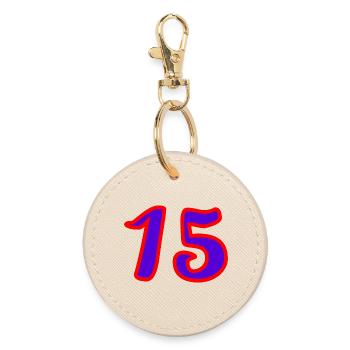 15. 15 ANS. 15e ANNIVERSAIRE. ANNIVERSAIRE 15 ANS. - Porte-clés rond - huître - Devant