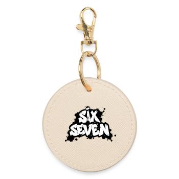 Six Seven Graffiti - Round Keyring - oyster - Front
