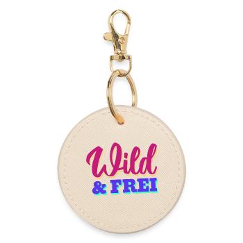 Wild & Frei - Runder Schlüsselanhänger - Auster - Vorne
