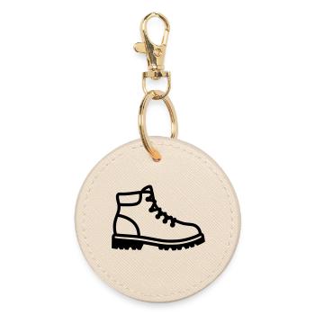 Profil de chaussures de randonnée - Porte-clés rond - huître - Devant