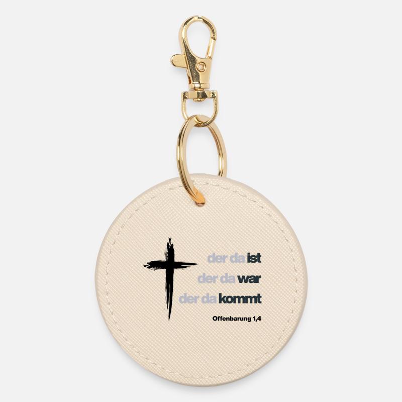 Revelation 1:4 (THE ONE WHO IS/WAS/COME9 - Round Keyring - oyster
