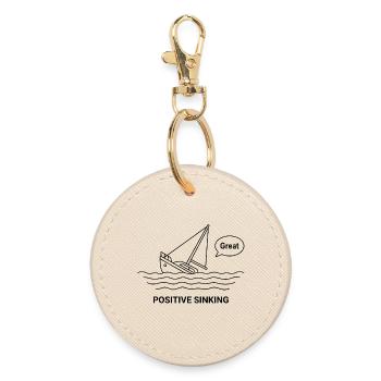 Enfoncement positif - Porte-clés rond - huître - Devant