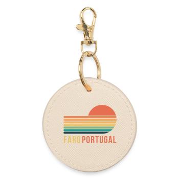 Faro Portugal - Round Keyring - oyster - Front