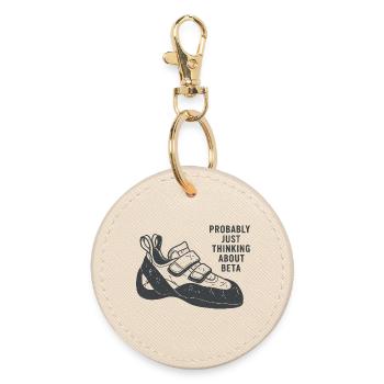 Beta Thought Sneaker Tee - Round Keyring - oyster - Front