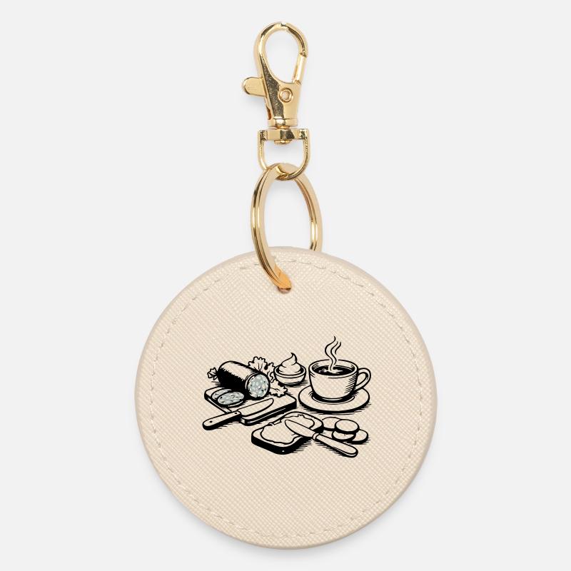 meal - Round Keyring - oyster