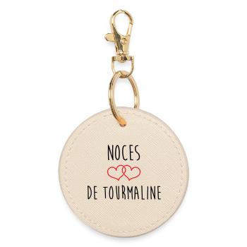 Tourmaline Wedding 52 years of marriage - Round Keyring - oyster - Front
