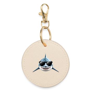 Requin Requin tigre Plongeur Requins mignons Grand requin blanc - Porte-clés rond - huître - Devant