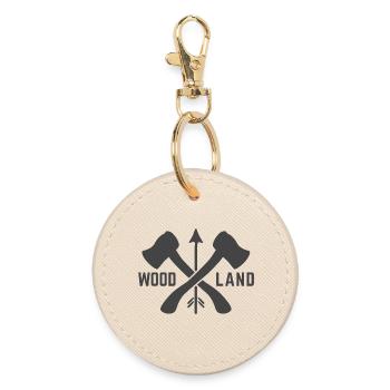 Conception de la Bushcraft pour camping extérieur en Woodland Axe - Porte-clés rond - huître - Devant