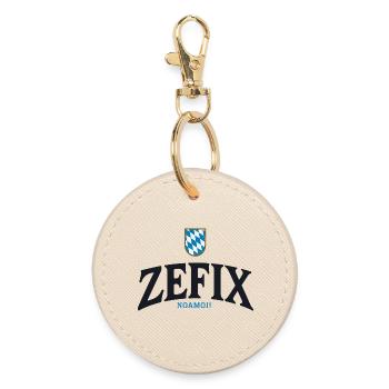 ZEFIX Bavarian Crest - Round Keyring - oyster - Front