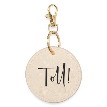 Great – Calligraphy Text Design - Round Keyring - oyster - Front