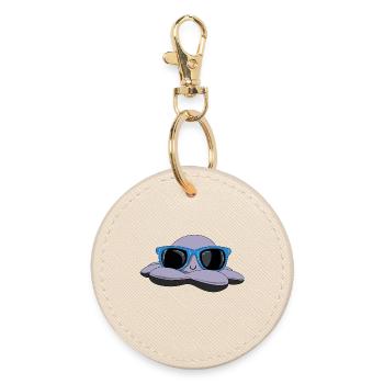 Summer octopus - Round Keyring - oyster - Front