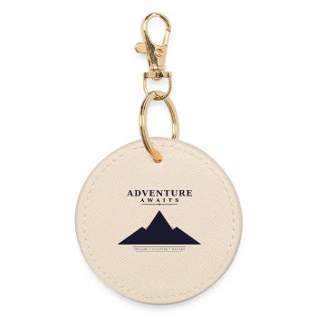 adventure awaits - Round Keyring - oyster - Front
