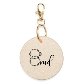 Bridal Engagement Rings Wedding - Round Keyring - oyster - Front