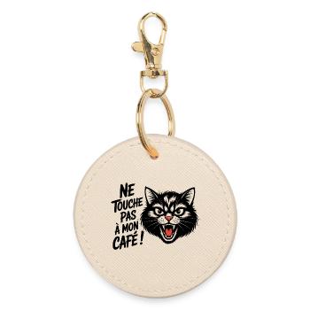 Ne touche pas à mon café ! - Porte-clés rond - huître - Devant