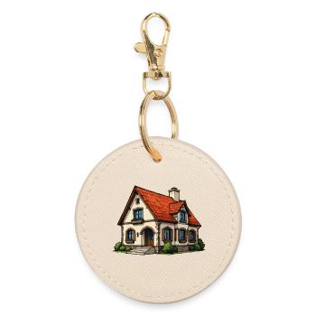 Dessin animé de la Charmante Maison de campagne - Porte-clés rond - huître - Devant