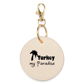 Turkey Paradise - Round Keyring - oyster - Front