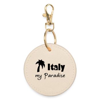Italy Paradise - Round Keyring - oyster - Front