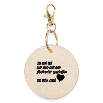 Liebeserklärung Liebe, Sprüche, Geschenk - Runder Schlüsselanhänger - Auster - Vorne