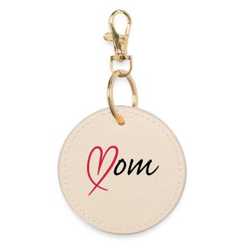 Mom Heart | Herz - Porte-clés rond - huître - Devant
